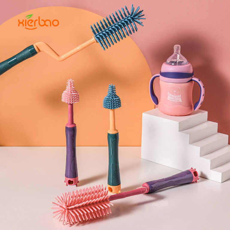 Rotary Silicone Bottle Brush Set By Xierbao