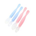 Baby Silicone Spoon Dual Ended 2 Pack Set By Xierbao