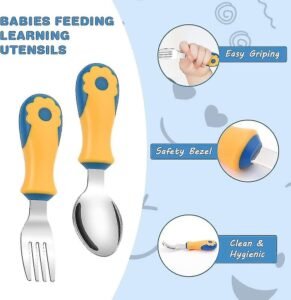 Stainless Steel Fork and Spoon For Baby By Xierbao