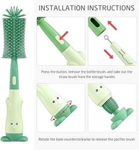 Set of 4 Silicone Cleaning Brushes By Xierbao