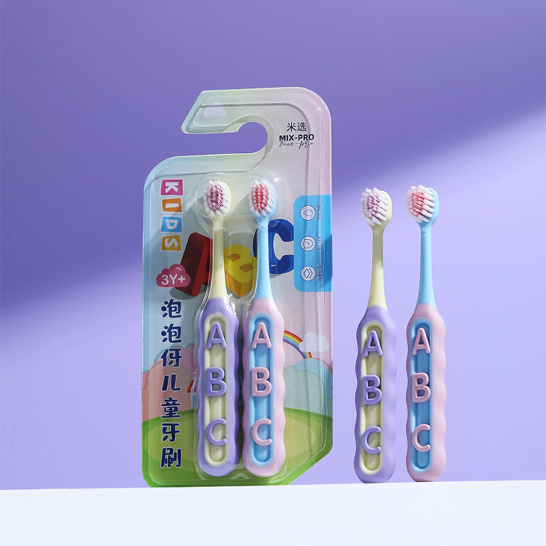 2Pcs Pack ABC Font Children’s Toothbrush For 3Years Old Baby