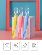 Child Safety Baby Silicone Spoon By Xierbao - Image 2